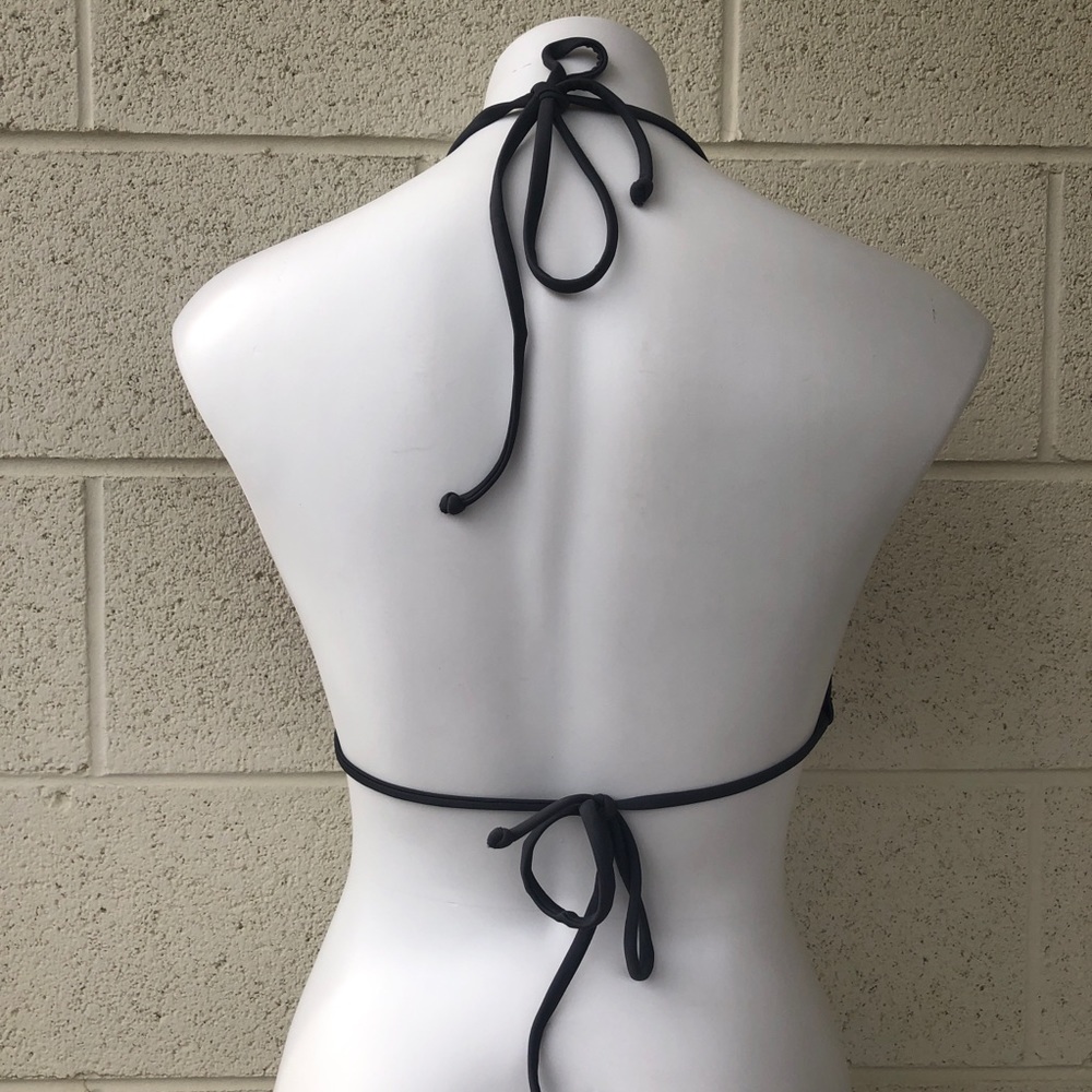 Converse Pink & Gray Triangle Tie Strap Bikini Top - Picture 4 of 9